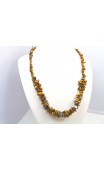 Collier perles baroques oeil de tigre 